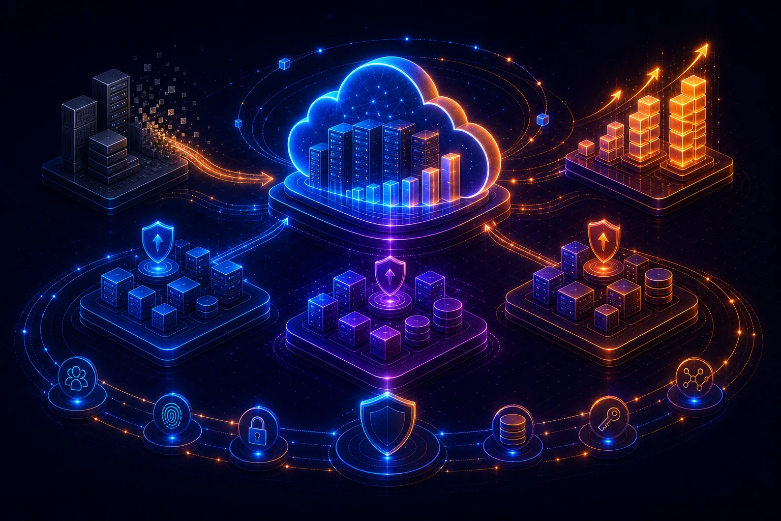 Měřitelný cloud se škálováním a oddělenými prostředími